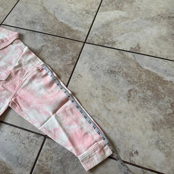 ELODIE Tie Dye Print Cropped Pink Jacket Size Medium NWT - Picture 5 of 9